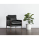 Mauti Distressed Brown / Cortina Black Leather Armchair
